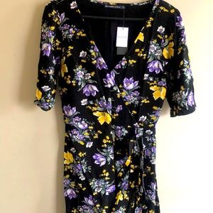 NWT Abercrombie floral faux wrap dress